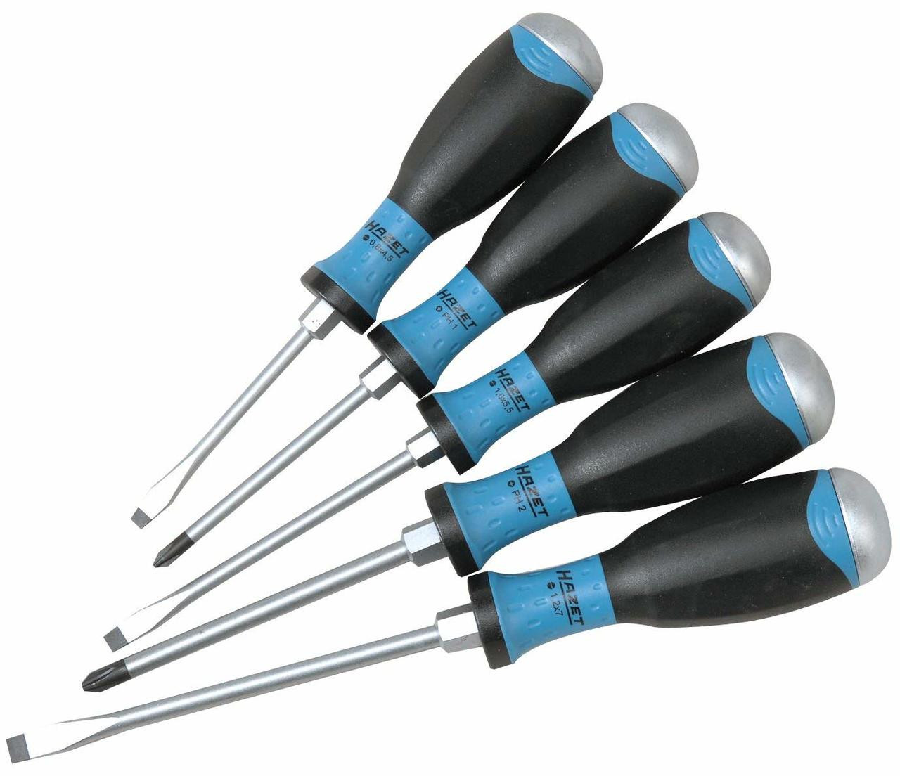 with 4 assorted screwdrivers and 1 hammer. 5-in-1 Hammer toolset
