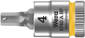 WERA 05003333001 8740 A HF Zyklop bit socket with 1/4" drive with holding function, 4,0 x 28 mm