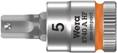 WERA 05003335001 8740 A HF Zyklop bit socket with 1/4" drive with holding function, 5,0 x 28 mm