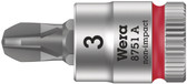 WERA 05003352001 8751 A PH Zyklop bit socket with 1/4" drive, PH 3 x 28 mm