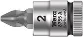 WERA 05003354001 8755 A PZ Zyklop bit socket with 1/4" drive, PZ 2 x 28 mm