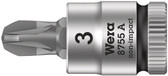 WERA 05003355001 8755 A PZ Zyklop bit socket with 1/4" drive, PZ 3 x 28 mm