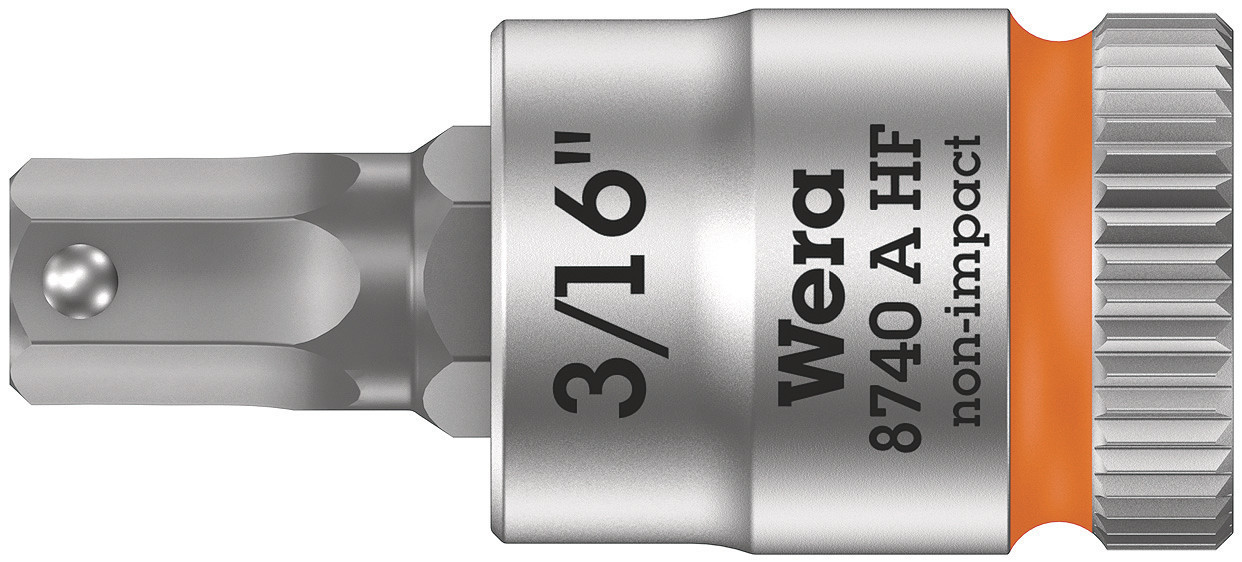 HF 3/16 x 107 mm Wera 05003086001 8740 B HF Zyklop Bit Socket 3/8 HF 3/16 x 107 mm Wera 05003086001 8740 B HF Zyklop Bit Socket 3/8