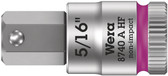 WERA 05003389001 8740 A HF Hex-Plus SW 5/16" Zyklop bit socket with 1/4" drive holding function