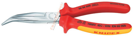 Knipex 26 26 200 SB 8'' Angled Long Nose Pliers w/ Cutter-1,000V Insulated  - ChadsToolbox.com Inc