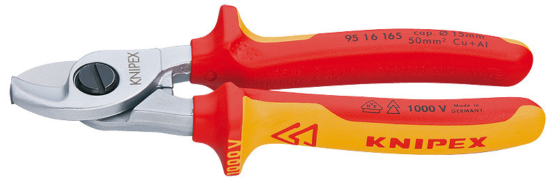 Knipex 95 18 165 SBA 6 1/2'' Cable Shears-1,000V Insulated