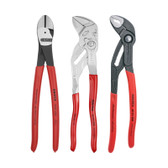 Knipex 9K 00 80 117 US 3 Pc 10" Pliers Set (87 01 250, 86 03 250, 74 01 250)