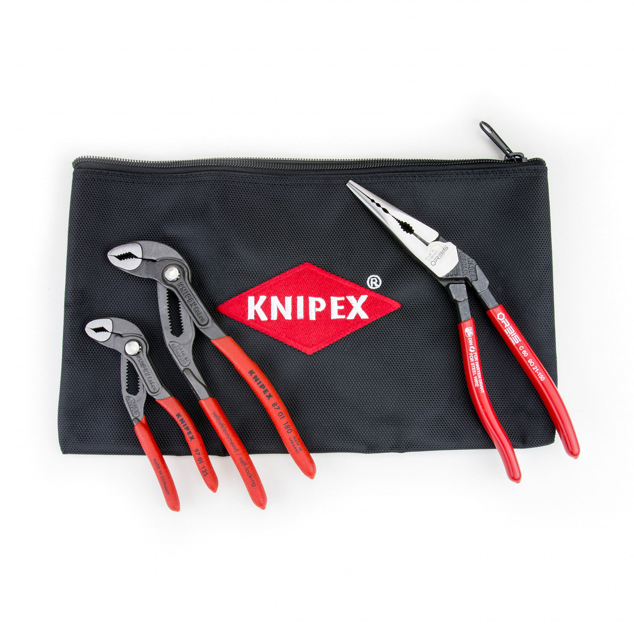 Knipex 9K 00 80 123 US 3 Pc Orbis and Cobra® Set w/ Keeper Pouch -  ChadsToolbox.com Inc