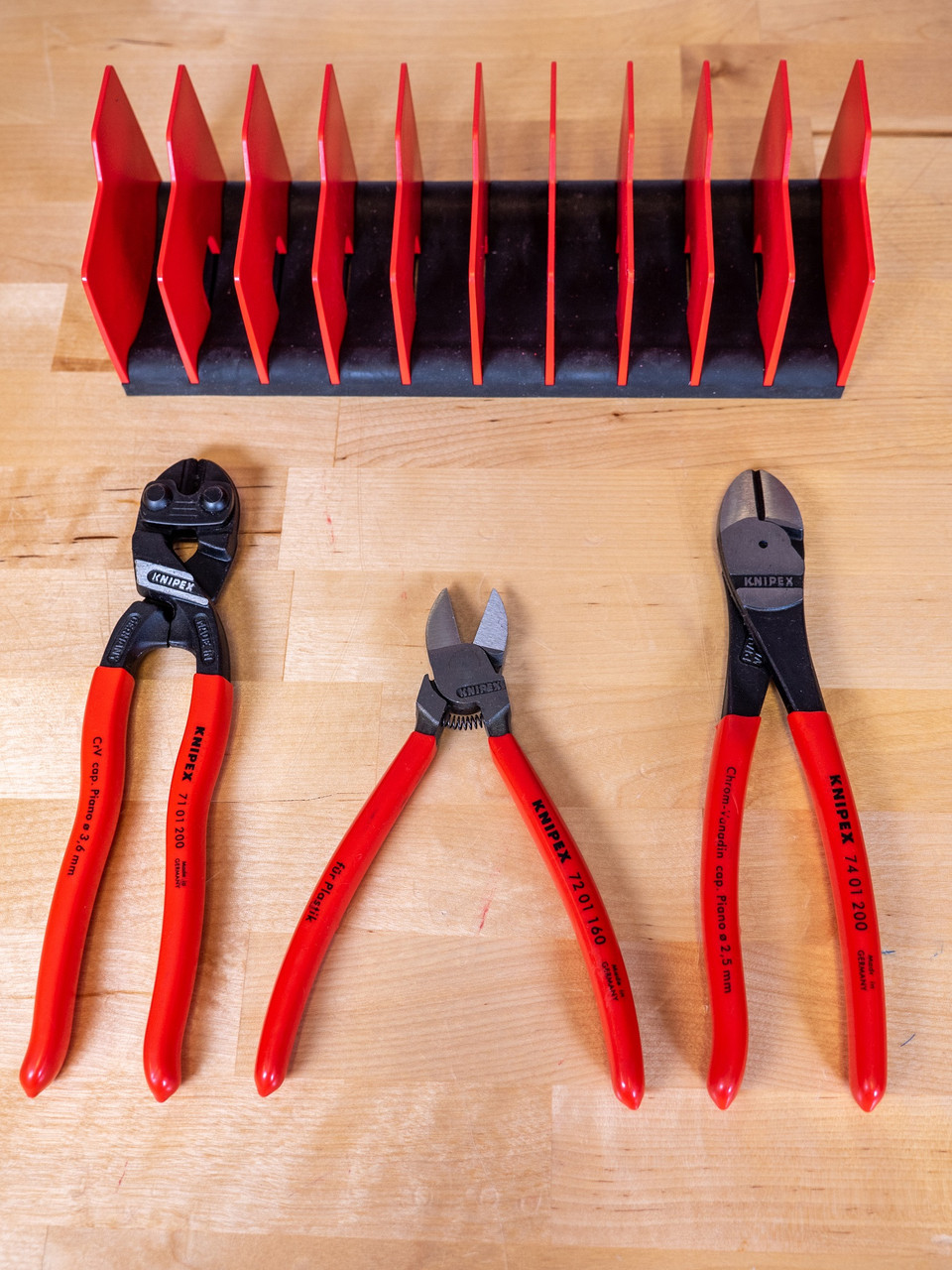 Knipex 9K 00 80 137 US 3 Pc. Cutting Pliers Set – with FREE 10 Piece Tool  Holder Rack - ChadsToolbox.com Inc