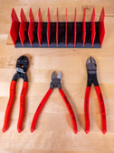 Knipex 9K 00 80 137 US 3 Pc. Cutting Pliers Set – with FREE 10 Piece Tool Holder Rack