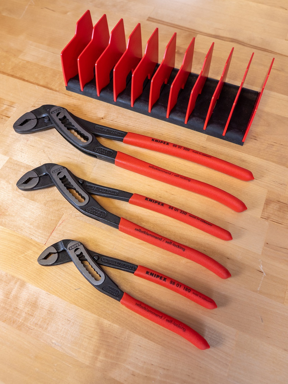 Knipex 9K 00 80 139 US 3 Pc. Alligator® Pliers Set – with FREE 10 Piece  Tool Holder Rack - ChadsToolbox.com Inc