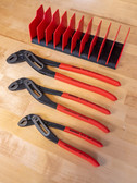 Knipex 9K 00 80 139 US 3 Pc. Alligator® Pliers Set – with FREE 10 Piece Tool Holder Rack