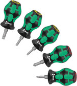 WERA 05008870001 Stubby Set, 5 pieces; PH 1/ PH2 / Slotted 3,5/4/5,5 Stubby Set 1