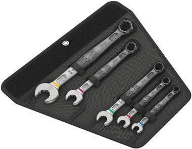 WERA 05020240001 New Joker 6003 Combination Wrench set Imperial; 5 pieces; 5/16"; 3/8";  1/2"; 9/16"; 3/4" in textile pouch 6003 Joker 5 Set Imperial 1