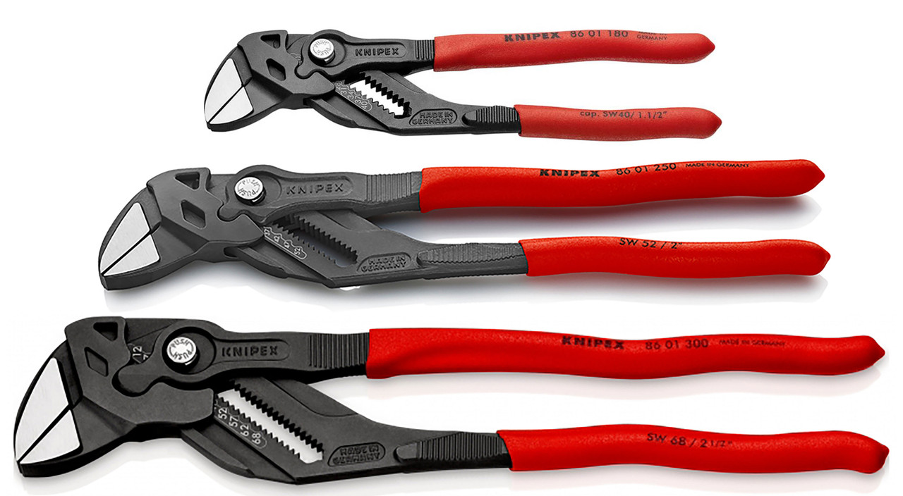 Knipex 3X8601 3PC Set Plier Wrenches Black Finish Inc