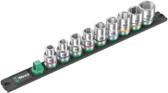 WERA 05005480001 Magnetic socket rail C Imperial 1 Zyklop socket set, 1/2" drive, imperial, 9 pieces