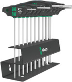WERA 05023454001 454/10 HF Set Imperial 2 Screwdriver set T-handle Hex-Plus screwdrivers with holding function, imperial, 10 pieces