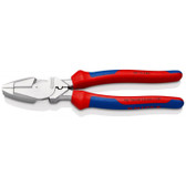 Knipex 09 15 240 Lineman's Pliers w/ Fish Tape Puller, Chrome - MultiGrip 