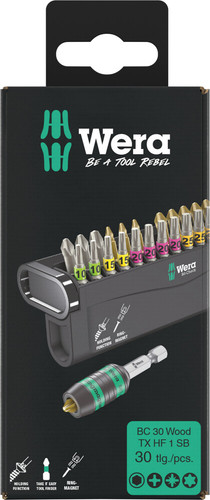 Wera Bit-Check Wood 1 – 30-teiliges Sortiment Für Holz & Heimwerker