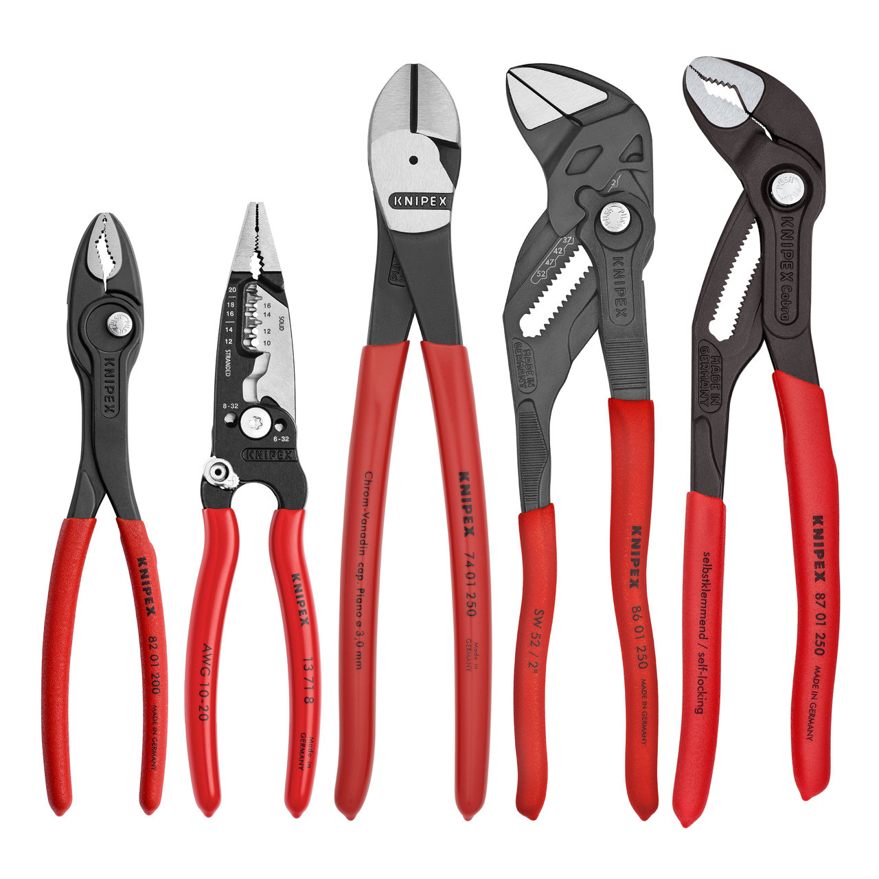 Knipex 9k 00 80 150 US 5 PC Core Pliers Set in Tool Roll