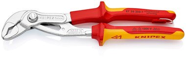 Knipex 87 26 250 T Cobra® High-Tech Water Pump Pliers-1000V Insulated-Tethered Attachment