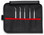 Knipex 92 00 03 5 Pc Stainless Steel Tweezers Set in Tool Roll-SMD