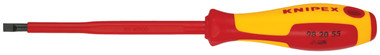 Knipex 98 20 55 Slotted Screwdriver, 5"-1000V Insulated, 7/32" tip