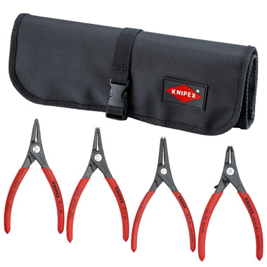 Knipex 9K 00 80 50 US 4 Pc External Precision Snap Ring Set in Tool Roll