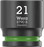 WERA 05005511001 8790 B Impaktor socket with 3/8" drive, 21 x 32 mm