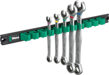 WERA 05020015001 9631 Magnetic rail 6000 Joker 2 Ratcheting combination wrenches set, 5 pieces