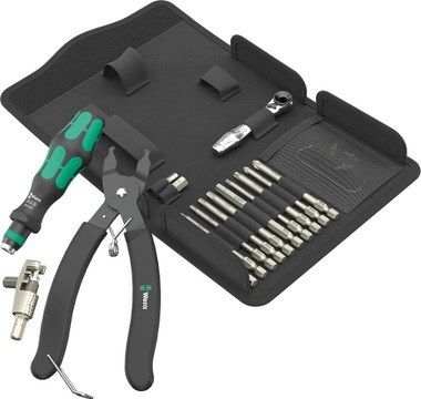 WERA 05136042001 9532 Chain riveter set for workshops, 20 pieces