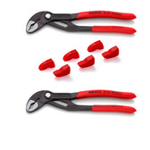 Knipex 2 Piece 180mm Cobra Plier Set with Free Jaw Protectors