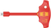 Imperfect WERA 05005120001 410 i VDE B VDE-insulated T-handle adapter screwdriver for 3/8" sockets, 3/8" x 130 mm