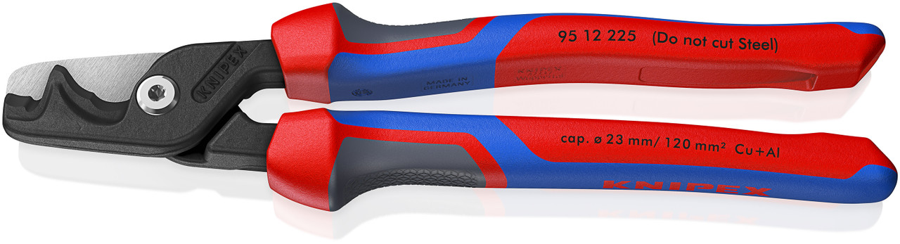 KNIPEX StepCut XL Kabelschaar met getrapte snijrand met kunststof bekleed 225 mm, 95 11 225