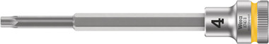 WERA 05003050001 8740 B ZYKLOP BIT SOCKET WITH 3/8" DRIVE, WITH EXTRA SLIM PROFILE AREA, 4 X 107 MM