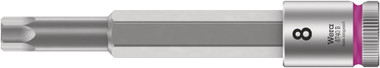 WERA 05003054001 8740 B ZYKLOP BIT SOCKET WITH 3/8" DRIVE, WITH EXTRA SLIM PROFILE AREA, 8 X 100 MM