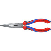 New KnipeXtend 26 22 200 Knipex 8 inch ANGLED LONG NOSE PLIERS W/ CUTTER - COMFORT GRIP