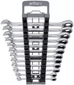 WIHA 44665 Ratcheting Combination Wrench Set Metric 8-19mm