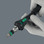 The ratchet can be used as a conventional screwdriver in the 0° position by attaching a bitholding adaptor and a bit.