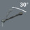 Instead of 60°, the Joker only has a 30° back-pivoting angle thanks to its unique double-hex design. Along with the Joker's straight neck, this means that flipping the wrench has become a thing of the past. With the Joker, you can now loosen and tighten nuts and bolts, in situations where conventional tools fail. Particularly in confined spaces, where conventional open-jawed wrenches cannot be used. The combination of limit stop and small return angle enables eff ective work, even on screw pipe connections.
