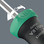 Intuitive switching of the ratchet mechanism. Turn the switch clockwise for clockwise screwdriving; turn it counterclockwise for counterclockwise screwdriving. Use position 0 to deactivate the ratchet mechanism for precise working.
