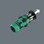 The handle can be opened and thus gives access to the six bits contained in the magazine.