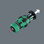 The handle can be opened and thus gives access to the six bits contained in the magazine.