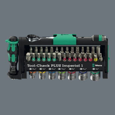 The set offers 39 tools in an extremely efficient, space-saving box. The Tool-Check is made of premium plastic, guarantees neat arrangement, quick access to the required tools and secure transport - no risk of losing tools!