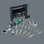 21-piece tool set. With bitholding screwdriver for 1/4" hex drive bits, bit ratchet for 1/4" hex drive bits, bit holder for mechanical screwdriving, 13 bits, adapter 870/1 (1/4" external hexagon to 1/4" external square head) for 1/4" sockets, 1/4" Zyklop 8790 HMA sockets.