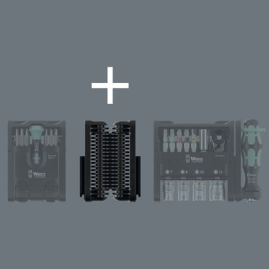 Flexible and compact connection of two Tool-Check Modular products with the connector 9550.