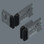 The hinge 9550 allows compact folding up of two Tool-Check Modular products.