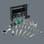 21-piece tool set. With bitholding screwdriver for 1/4" hex drive bits, bit ratchet for 1/4" hex drive bits, bit holder for mechanical screwdriving, 13 bits, adapter 870/1 (1/4" external hexagon to 1/4" external square head) for 1/4" sockets, 1/4" Zyklop 8790 HMA sockets.