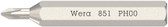WERA 05058120001 851/0 Micro bits for Phillips screws