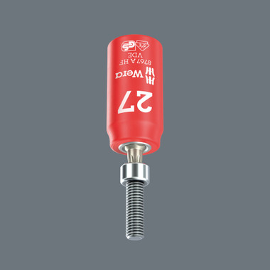 The HF tools developed by Wera are ideal because they feature an optimised geometry of the original TORX® profile. The wedging forces resulting from the surface pressure between the drive tip and the screw profile mean that TORX® screws made according to Acument Intellectual Properties specifications are securely held on the tool!